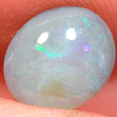 SOLID BLACK CRYSTAL OPAL Rolling flashes of green and turquoise